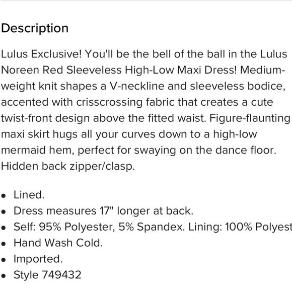 Lulu's Red Maxi Dress - Picture 2 of 8